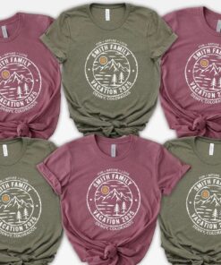 Personalized Mountain Vacation Tee - Custom Family Camping Shirt