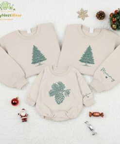 Pinecone and Pine Tree Matching Shirt - Christmas Tree Family Outfit