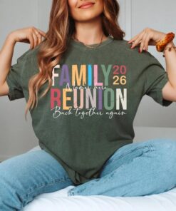 Retro Family Reunion 2026 Shirt - Black Family Matching Apparel 1