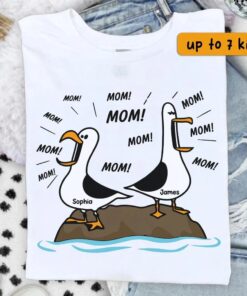 Seagull Mom Mom Mom Shirt - Personalized Name Gift - Funny Mother's Day 1