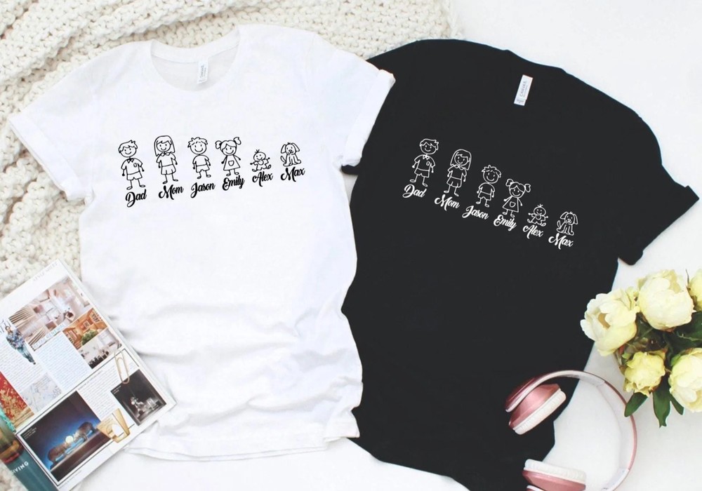Stick-Figure-Family-Shirt-Custom-Matching-Vacation-Stick-Figure-Family-Shirt-Custom-Matching-Vacation-Tee-1 Stick Figure Family Shirt - Custom Matching Vacation Tee 1