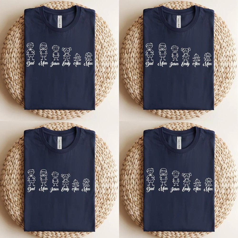 Stick-Figure-Family-Shirt-Custom-Matching-Vacation-Stick-Figure-Family-Shirt-Custom-Matching-Vacation-Tee-4 Stick Figure Family Shirt - Custom Matching Vacation Tee 2