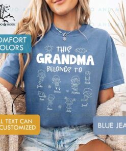 This Grandma Belongs To Shirt - Custom Kids and Pet Names Gift