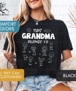 This Grandma Belongs To Shirt - Custom Kids and Pet Names Gift 1