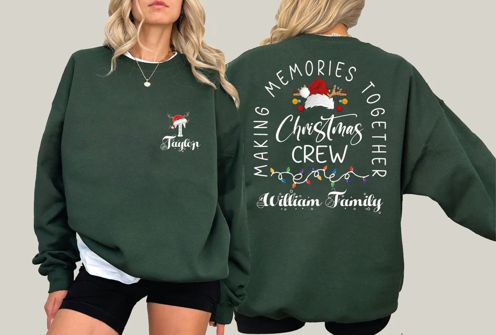 Two-Sides Family Name Christmas Crewneck - Custom Holiday Trip Shirt 6 Two-Sides Family Name Christmas Crewneck - Custom Holiday Trip Shirt