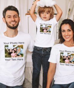 Your Photo and Any Text Shirt - Custom Graphic Tee for Women