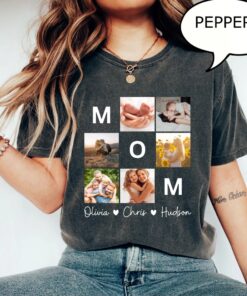Comfort Colors® Custom Photo Mom Shirt - Kids Name and Photo Tee