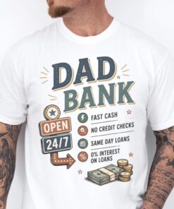 Funny Dad Bank Shirt - Comfort Colors® Dad Joke Tee - New Dad Gift