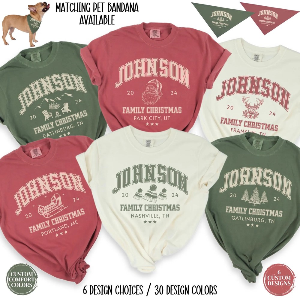 Vintage Santa Varsity Shirt - Custom Comfort Colors® Christmas Tee